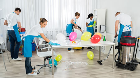 Cleaning After An Office Party